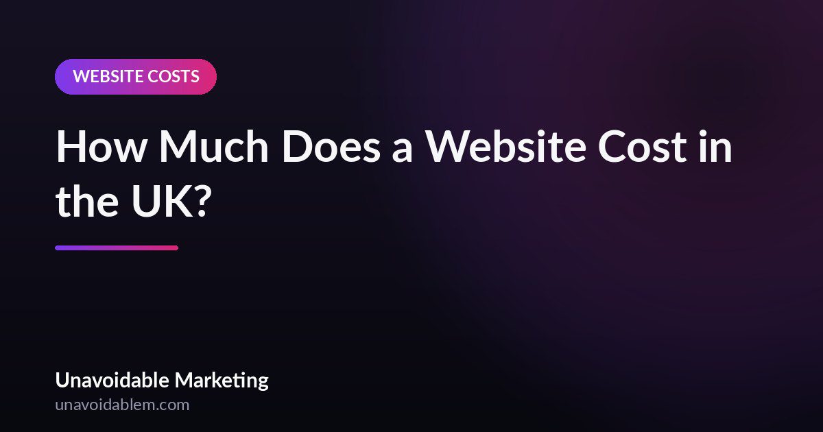 How much a website costs in the UK 2026