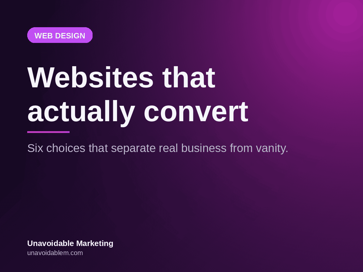 Unavoidable Marketing header - websites that actually convert
