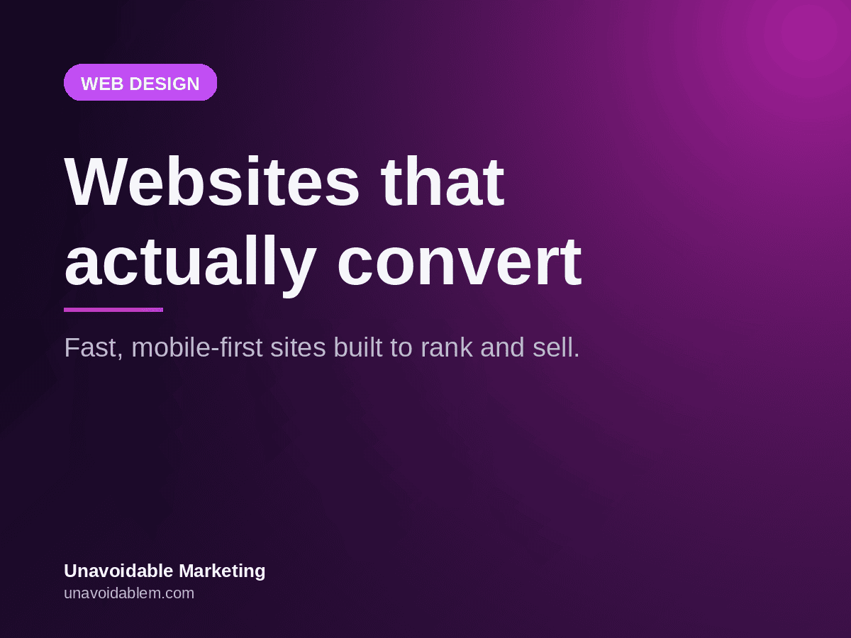 Unavoidable Marketing header - websites that actually convert